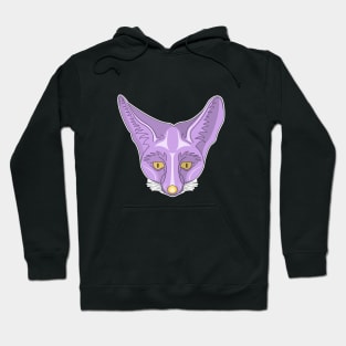 cute purple rappel fox face Hoodie